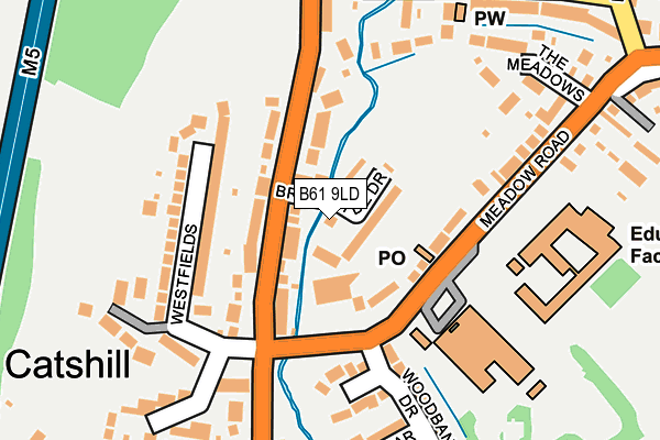 B61 9LD map - OS OpenMap – Local (Ordnance Survey)