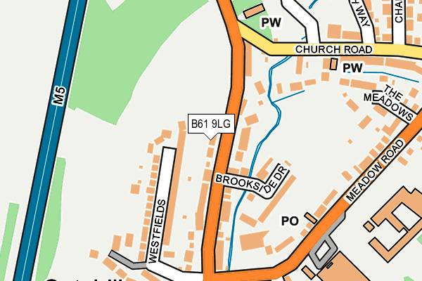 B61 9LG map - OS OpenMap – Local (Ordnance Survey)