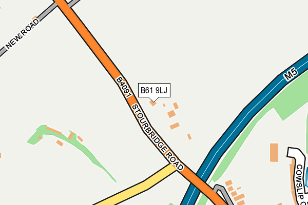 B61 9LJ map - OS OpenMap – Local (Ordnance Survey)