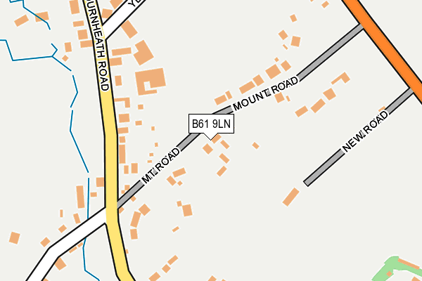 B61 9LN map - OS OpenMap – Local (Ordnance Survey)