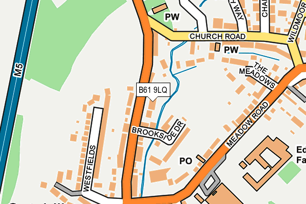 B61 9LQ map - OS OpenMap – Local (Ordnance Survey)