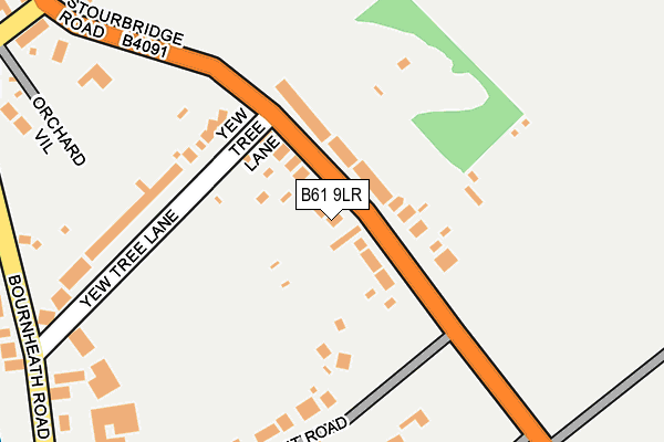 B61 9LR map - OS OpenMap – Local (Ordnance Survey)