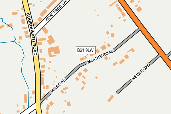 B61 9LW map - OS OpenMap – Local (Ordnance Survey)