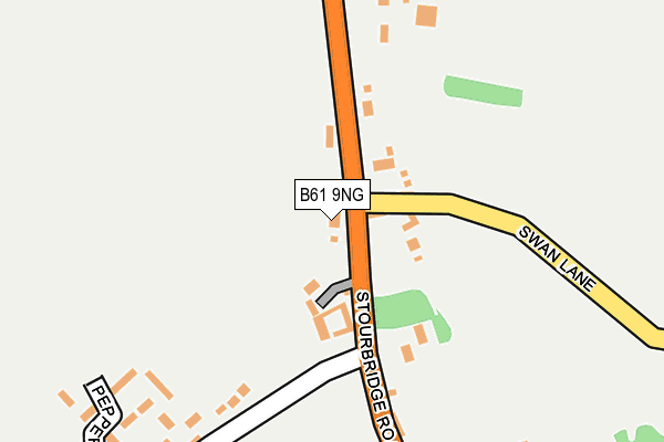 B61 9NG map - OS OpenMap – Local (Ordnance Survey)