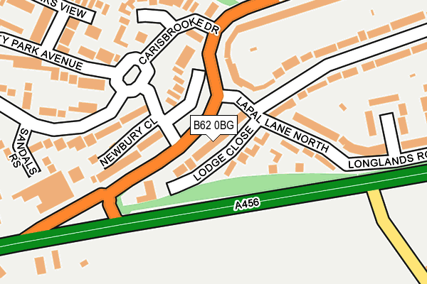 B62 0BG map - OS OpenMap – Local (Ordnance Survey)