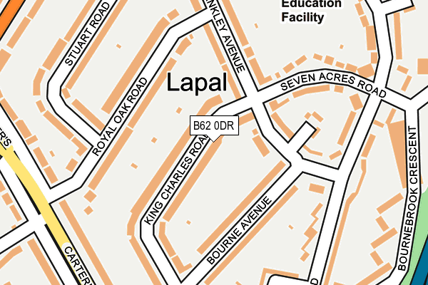 B62 0DR map - OS OpenMap – Local (Ordnance Survey)