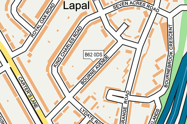 B62 0DS map - OS OpenMap – Local (Ordnance Survey)