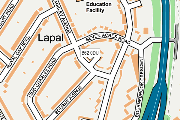 B62 0DU map - OS OpenMap – Local (Ordnance Survey)