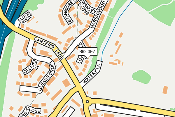 B62 0EZ map - OS OpenMap – Local (Ordnance Survey)