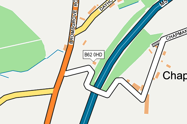 B62 0HD map - OS OpenMap – Local (Ordnance Survey)