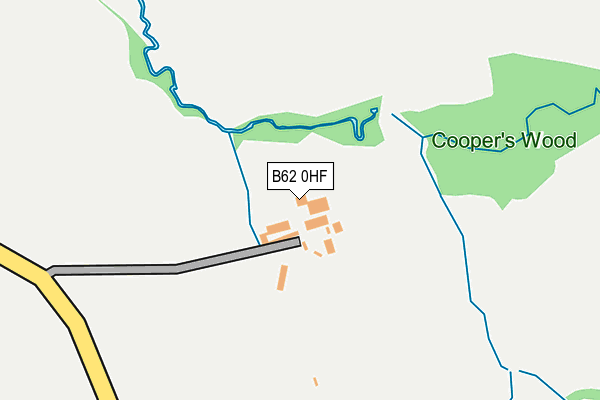 B62 0HF map - OS OpenMap – Local (Ordnance Survey)