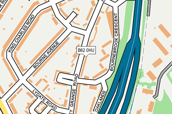 B62 0HU map - OS OpenMap – Local (Ordnance Survey)