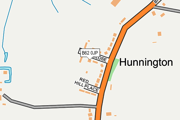 B62 0JP map - OS OpenMap – Local (Ordnance Survey)