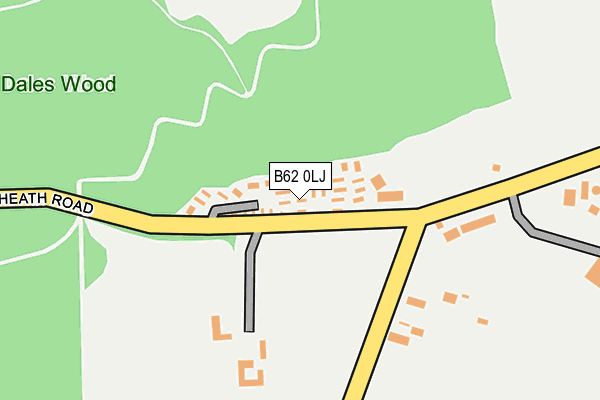 B62 0LJ map - OS OpenMap – Local (Ordnance Survey)