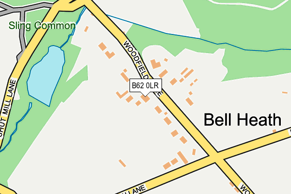 B62 0LR map - OS OpenMap – Local (Ordnance Survey)