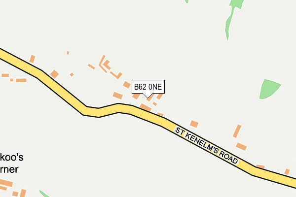 B62 0NE map - OS OpenMap – Local (Ordnance Survey)