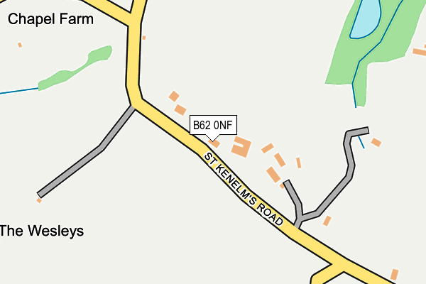 B62 0NF map - OS OpenMap – Local (Ordnance Survey)