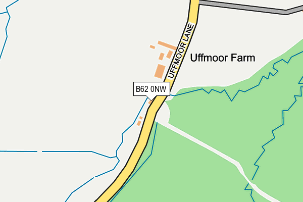 B62 0NW map - OS OpenMap – Local (Ordnance Survey)