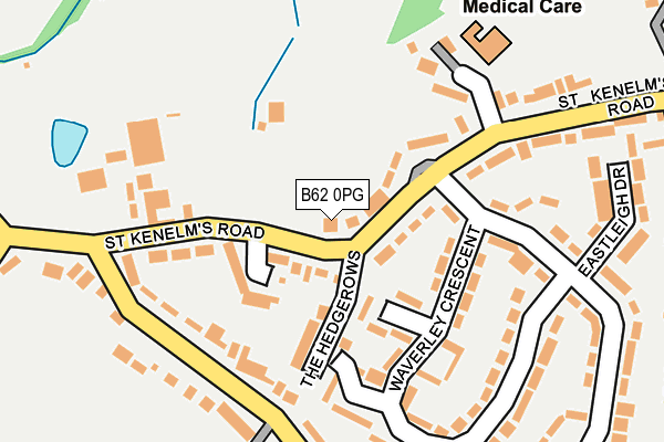 B62 0PG map - OS OpenMap – Local (Ordnance Survey)