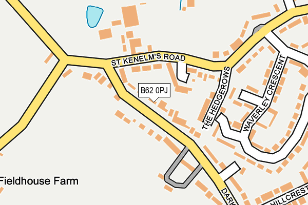 B62 0PJ map - OS OpenMap – Local (Ordnance Survey)