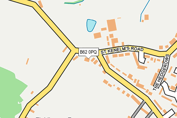 B62 0PQ map - OS OpenMap – Local (Ordnance Survey)