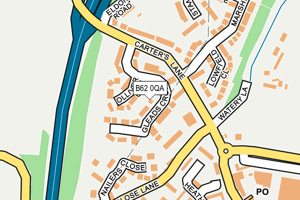 B62 0QA map - OS OpenMap – Local (Ordnance Survey)