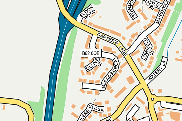 B62 0QB map - OS OpenMap – Local (Ordnance Survey)