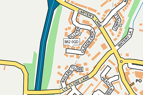 B62 0QD map - OS OpenMap – Local (Ordnance Survey)