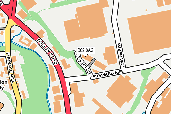 B62 8AG map - OS OpenMap – Local (Ordnance Survey)