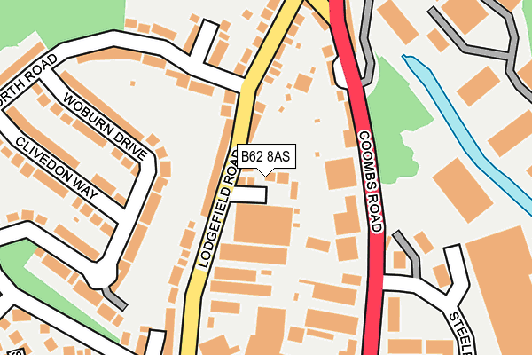 B62 8AS map - OS OpenMap – Local (Ordnance Survey)