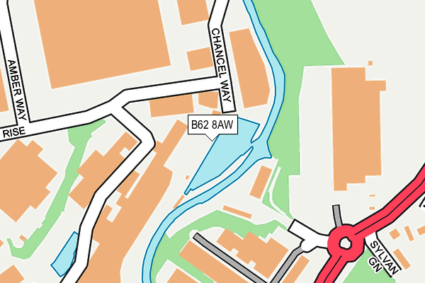 B62 8AW map - OS OpenMap – Local (Ordnance Survey)