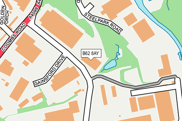 B62 8AY map - OS OpenMap – Local (Ordnance Survey)