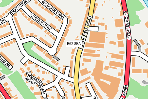 B62 8BA map - OS OpenMap – Local (Ordnance Survey)