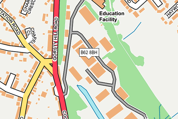 B62 8BH map - OS OpenMap – Local (Ordnance Survey)