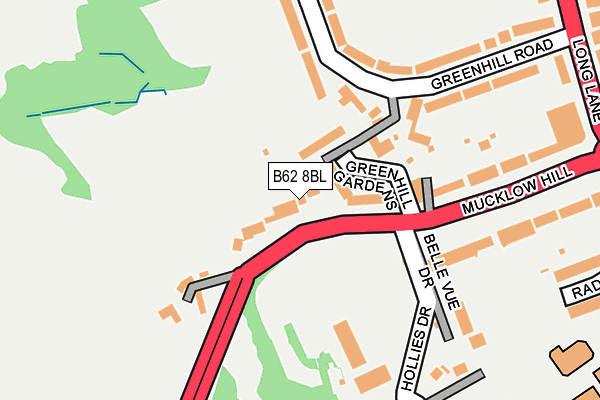 B62 8BL map - OS OpenMap – Local (Ordnance Survey)