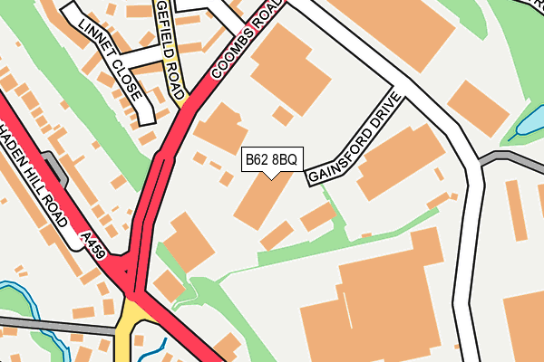 B62 8BQ map - OS OpenMap – Local (Ordnance Survey)