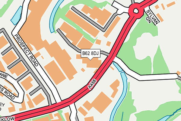 B62 8DJ map - OS OpenMap – Local (Ordnance Survey)