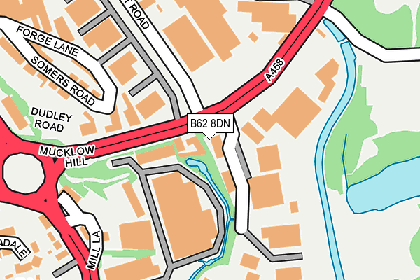 B62 8DN map - OS OpenMap – Local (Ordnance Survey)
