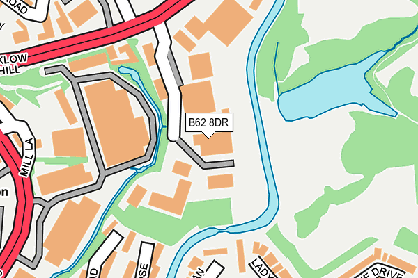 B62 8DR map - OS OpenMap – Local (Ordnance Survey)