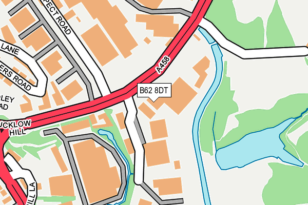 B62 8DT map - OS OpenMap – Local (Ordnance Survey)