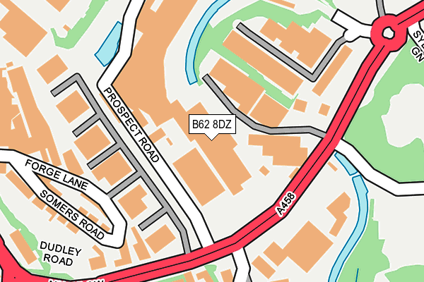 B62 8DZ map - OS OpenMap – Local (Ordnance Survey)