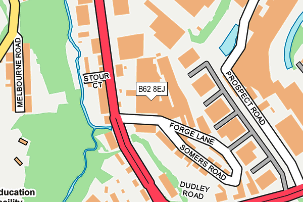B62 8EJ map - OS OpenMap – Local (Ordnance Survey)