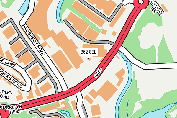 B62 8EL map - OS OpenMap – Local (Ordnance Survey)