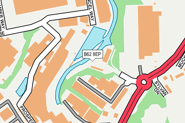 B62 8EP map - OS OpenMap – Local (Ordnance Survey)