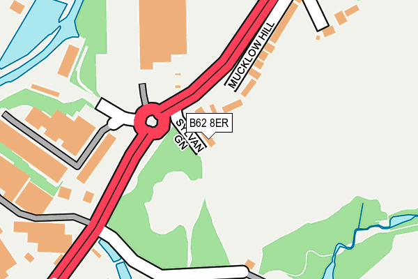 B62 8ER map - OS OpenMap – Local (Ordnance Survey)