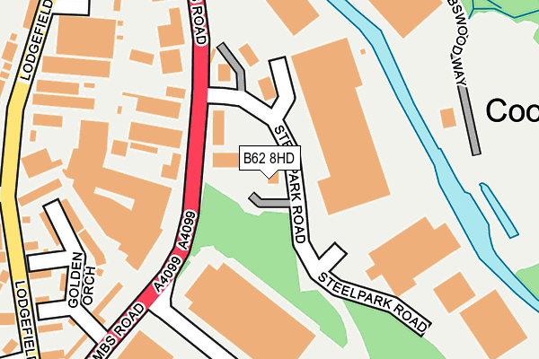 B62 8HD map - OS OpenMap – Local (Ordnance Survey)