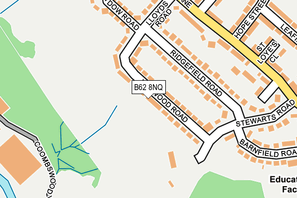 B62 8NQ map - OS OpenMap – Local (Ordnance Survey)