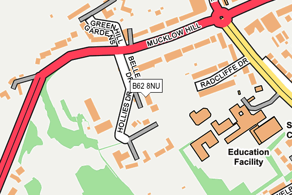 B62 8NU map - OS OpenMap – Local (Ordnance Survey)