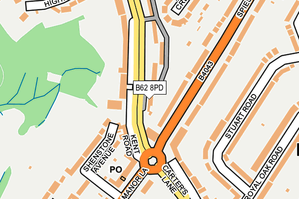 B62 8PD map - OS OpenMap – Local (Ordnance Survey)