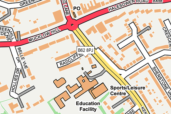 B62 8PJ map - OS OpenMap – Local (Ordnance Survey)
